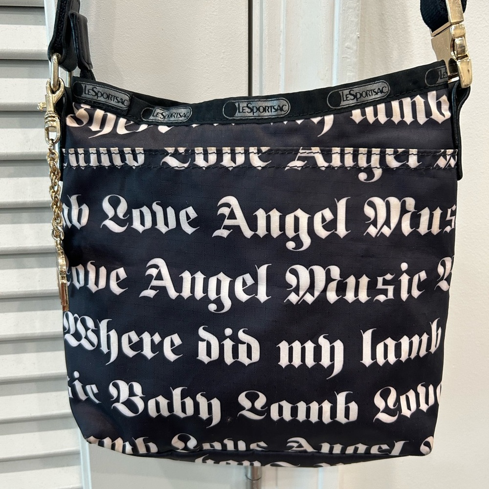 LAMB LeSportsac Gwen Stefani adjustable strap cross body bag w/ gold lamb charm